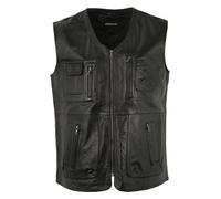 MADDOX - Herren Lederweste Lammnappa schwarz : 60