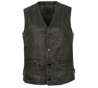 MADDOX - Herren Lederweste Lammnappa schwarz-beige antik : 52