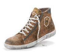 Maddox Herren Trachten Leder Schuhe Hohe Sneaker Marinus | Wood 50