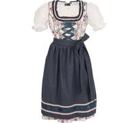 Maddox Kinder Dirndl Rosalie 3-TLG. mit Bluse | Streublümchen Weiß Blau Rosa 140
