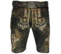 Maddox Kurze Herren Lederhose Felixsee mit Gürtel | Antik H. Schiefer 54