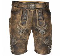 Maddox Kurze Lederhose Ammersee mit Gürtel | Napatto Marmor 48