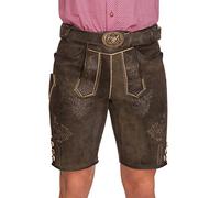 Maddox Trachten Lederhose kurz - AMMERSEE - Smoke II, Größe 60