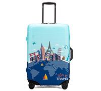 Maddy's Home Elastische Kofferhülle, Kofferhülle, Kofferhülle, Luggage Cover mit Reißverschluss für 53-32 cm (23-32 Zoll), Go Travel, L (Fit 26"-28" Suitcase), Modern
