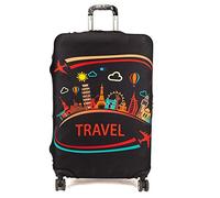 Maddy's Home Elastische Kofferhülle, Kofferhülle, Kofferhülle, Luggage Cover mit Reißverschluss für 53-32 cm (23-32 Zoll), Travel, L (Fit 26"-28" Suitcase), Modern