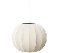 Made By Hand - Knit-Wit Hängelampe Rund 45 cm, Perlweiß - Perlweiß