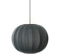 Made By Hand - Knit-Wit Hängelampe Rund 45 cm, Schwarz - Schwarz