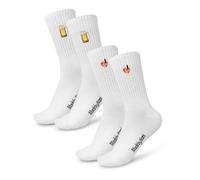 Made by Nami 2er Set Lustige Socken Damen & Herren mit Motiv Aperol Spritz & Bier Festival Accessoires (Groß, Aperol & Bier)