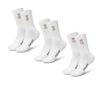 Made by Nami 3 Paar Lustige Socken Damen & Herren mit Motiv im Set Festival Accessoires (DE/NL/SE/PL, Numerisch, 35, 40, Regular, Regular, Teddy Set)