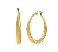 Made by Nami Creolen Gold Ohringe Damen aus Edelstahl Wasserfester Schmuck