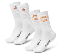 Made by Nami Lustige Socken Damen & Herren mit Motiv Aperol Spritz & Bier Festival Accessoires (DE/NL/SE/PL, Numerisch, 35, 40, Regular, Regular, Spritz Tour Aperol Set)