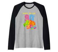 Made In 90s, Vintage 90's, I Love 90's Era Graphic Design Raglan