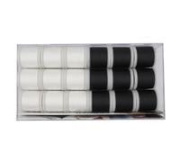 Madeira 18er Garnbox Aerofil 120 Allesnäher schwarz/weiß 18 x 200m (0,83 € pro 100 m)