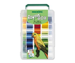 Madeira Rayon No.40 Stickbox (40 Farben/ 1000 m)