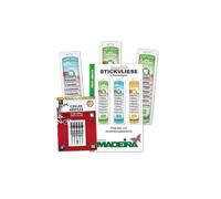 Madeira Stickvlies 3er-Set inkl. Organ Anti Glue Nadeln und Infoheft