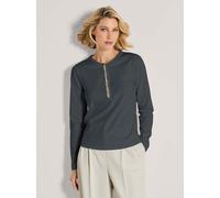Madeleine Langarmshirt Damen Baumwolle blau, 44