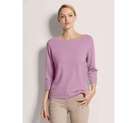 Longpullover MADELEINE "Strickpullover Kaschmirpullover mit U-Boot-Ausschnitt", Damen, Gr. 36/38, rosa (malve), Obermaterial: 100% Kaschmir WS., Modern, normal, U-Boot-Ausschnitt, Pullover Longpullove