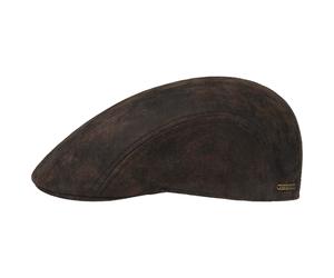 Madison Leder Flatcap by Stetson braun XL (60-61 cm)