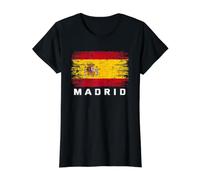 Madrid Spanien Preisgünstiges Grafik-T-Shirt, Damen, Schwarz, L