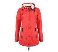 MADSea Damen Regenmantel Friesennerz warm mit Teddyfleece gefüttert, Größe:36, Farbe:rot