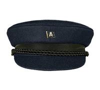 MADSea Elbsegler Premium Tuch mit Flaggenpin Pirat Jolly Roger dunkelblau Pin, Größe:54, Pins:Pirat Jolly Roger