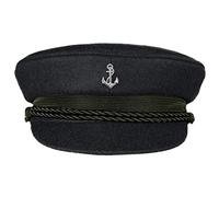MADSea Elbsegler Premium Tuch mit Motivpin Anker silberfarben schwarz Pin, Größe:54, Pins:Anker silberfarben