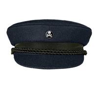 MADSea Elbsegler Premium Tuch mit Motivpin Pirat dunkelblau Pin, Größe:56, Pins:Pirat rund