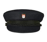 MADSea Elbsegler Premium Tuch mit Pin Hamburg Wappen Schrift schwarz, Größe:58, Pins:HH Wappen Schrift