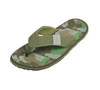 MADSea Herren Zehenstegpantolette Beach Man | Flip Flop Zehentrenner Thong Sandale | Sommer Strand Camouflage, Farbe:olive/camouflage, Größe:43 EU