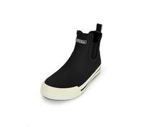 MADSea Unisex Gummistiefelette Short Story | Regenstiefel Gummistiefel Gartenschuhe Wasserdicht Segelstiefel | Kurzer Schaft Rutschfest, schwarz/weiß, 44 EU