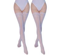 Maeau Damen Strümpfe Öl Glänzende Kniestrümpfe 2 Stücke Lange Socken Dehnbar Halterlose Strümpfe