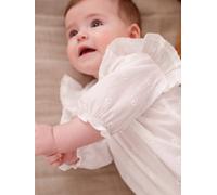 Mädchen Baby Bluse mit langen Ärmeln weiß Gr. 80 von vertbaudet