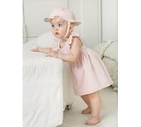 Mädchen Baby Geschenk-Set: Kleid & Sonnenhut rosa Gr. 80 von vertbaudet
