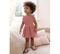 Vertbaudet Mädchen Baby Latzkleid, Musselin Altrosa 68