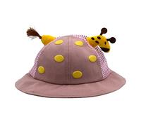 Mädchen Baby Mütze Kinder Verstellbarer Kinnriemen Sonnenhut Sommer Frühling Sonnenhut niedliche Cartoon Outdoor Strand Eimer Kappe Baby Turban (Pink, One Size)