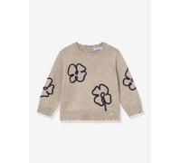 Mädchen Baby Pullover mit Relief-Blumen Mayoral beige Gr. 92/98
