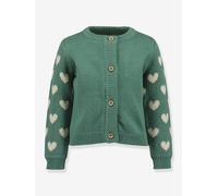 Mädchen Baby Strickjacke mit Herzen BLUE SEVEN tannengrün Gr. 68