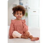Mädchen Baby Volant-Bluse altrosa Gr. 74 von Vertbaudet