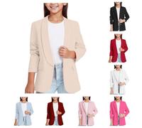 Mädchen Blazer Elegant Einfarbig Anzugjacke für Mädchen Mode Revers Langarm Trenchcoat mit Doppelter Seitentasche&Innentasche Frühling-Herbst Kinder Cardigan Jacke Runde Saum Arbeitsanzug 3-14 Jahre
