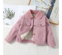 Mädchen Cord-Jacke mit Borg-Kragen und Teddy-Futter für den Winter