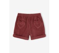 Mädchen Cord-Shorts mit Herztaschen & Dehnbund altrosa Gr. 134 von Vertbaudet