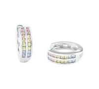 Mädchen Creolen aus Sterlingsilber mit Zirkonia