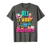 Mädchen, die ein Squishy lieben, buntes All I Want is Squishies. T-Shirt