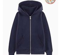Mädchen Einfarbiger Reißverschluss Sweatshirt, Kapuzen-Sweatshirt mit Kurven, Baumwoll-Damen-Top, Herbst/Winter Collegestil Oberbekleidung, Outdoor Sp
