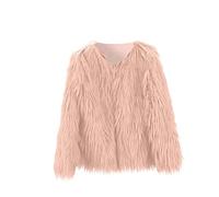 Mädchen Fleecejacke Kinder Fleecemantel Warme Übergangsjacke Langarm Winter Fleecejacke mit Teddyplüsch Pelzjacke Outdoor Fleecejacke Strickjacke aus Fleece für Mädchen (Pink, 6-7 Years)