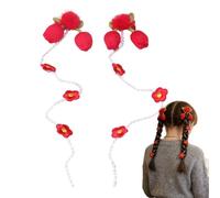 Mädchen Haarspange - Edle Barrette Haarspangen, Florale Ketten Haarclips Für Zopf Frisuren, Hochwertige Glatte Verarbeitung | Bequemer Fester Sitz Mit Dekorativem Für Pendeln Freizeit Feierlich