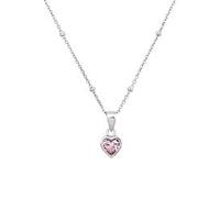 Prinzessin Lillifee Silber Mädchen Kinder Halskette mit rosa Stern-Anhänger, Kommt in Schmuck Geschenk Box