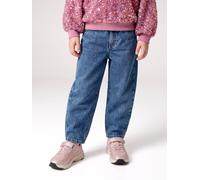 Mädchen Jeans Barrel-Fit, Bundweite verstellbar blau Gr. 134 von Vertbaudet
