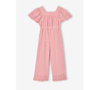 Mädchen Jumpsuit aus Musselin mit Stickerei blush Gr. 92/98 von vertbaudet