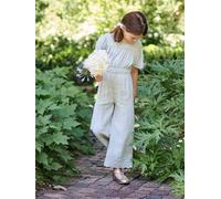 Mädchen Jumpsuit aus Musselin mit Stickerei salbeigrün Gr. 122 von vertbaudet